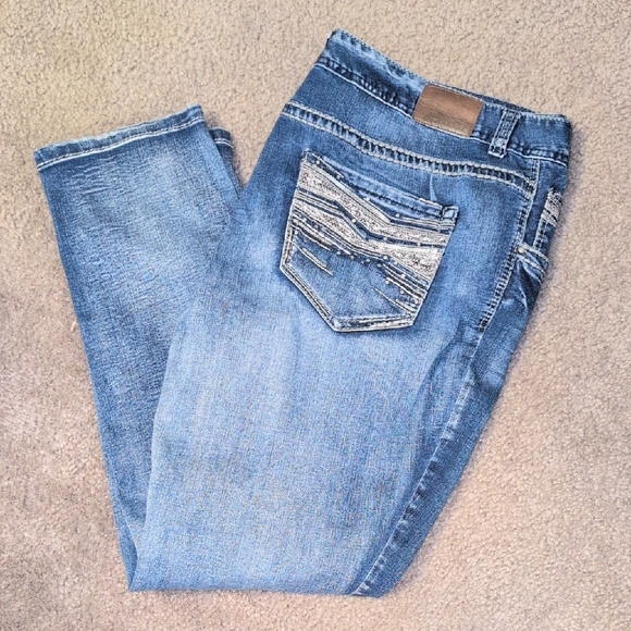 Maurices Denim Blue Straight Leg Jeans Women's Plus Size 24 - Picture 1 of 6